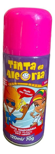  Tinta Para Cabelo Carnaval Festa Colorido Tom Rosa 120ml