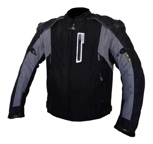 Chaqueta Moto Cordura Doble Capa Atrox At-2128 Negra Gris 