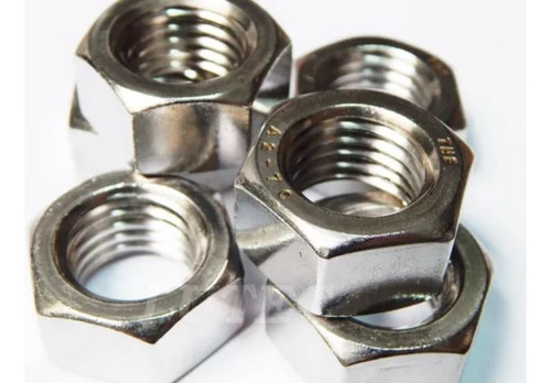 Porca Inox Polegada 3/8 Unc Chave 9/16 - 25 Unidades
