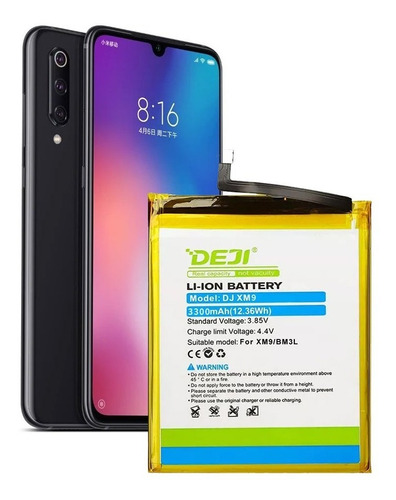 Bateria Litio Para Xiaomi Mi 9 De 3300mah Bm3l Marca Deji