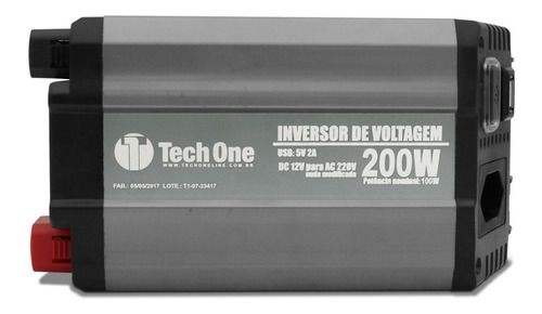Imagem 2 de 4 de Inversor De Tensão Conversor 200w 12v Para 220v Veicular