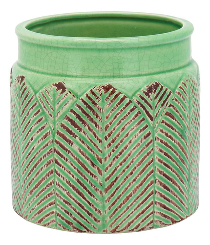 Crispin Vaso Decorativo 14x14x14cm Cerâmica Verde