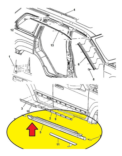 Estribo Plastico Izquierdo Grand Cherokee  2005 2006 2010