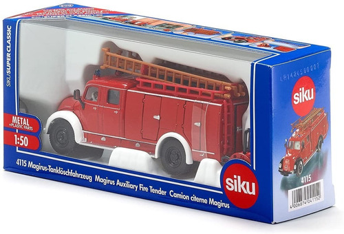 Camión Auxiliar De Bomberos Deutz-magirus - Escala 1/50 Siku