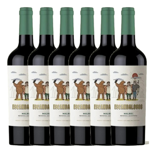 Vino Escandalosos Malbec 750ml X6 - Gobar®