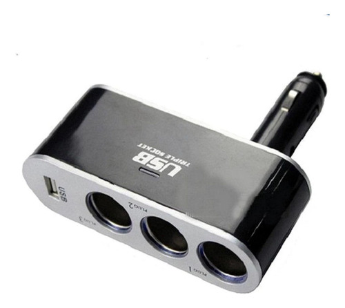 Triple Socket 3 Bocas 12v + Usb Cabezal Movible