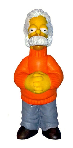 Homero Simpson Parodia Albert Einstein Figura Resina 14cm 