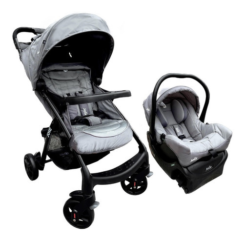 Cochecito Cuna Bebe Joie I-muze Travel Con Huevito Y Base Color Cobblestone Color del chasis Negro