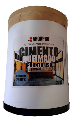 Kit Cimento Queimado Autonivelante Piso+resina 20kg Argapro