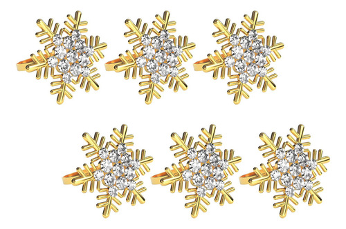 6 Piezas De Servilleteros De De Navidad Elegantes Para Oro