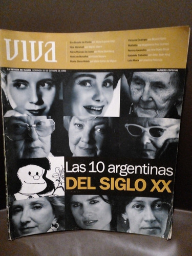 Revista Viva 10/10/99 Las 10 Argentinas Del Siglo Xx 