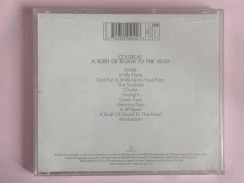 Coldplay A Rush Of Blood To The Head (Usado)