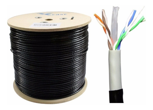 Imagen 2 de 4 de Cable Utp Cat 6 Gigabit Internet Exterior Ponchado X 2 Mts