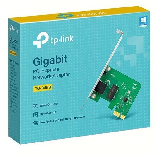 Imagem 1 de 3 de Placa Rede Pci Express Tp-link Tg-3468 Gigabit + Nfe