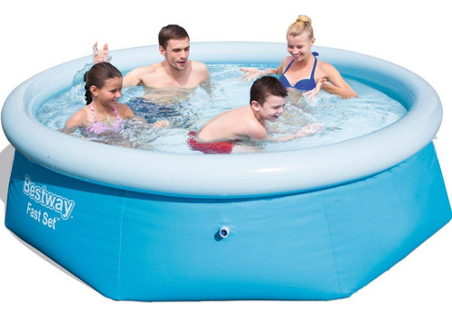 Piscina Pvc Bestway 2.100 Litros Com Borda Inflável