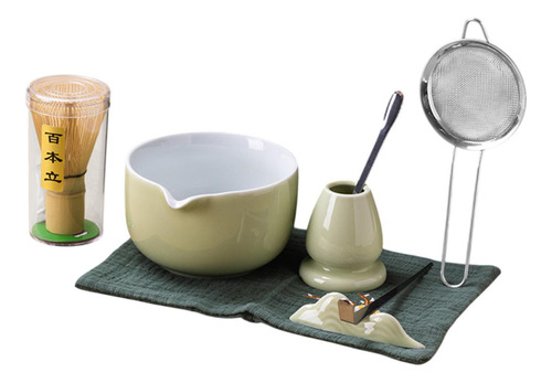 8pcs Matcha Wathisk Set Ceremony Set Toilel Color Matcha