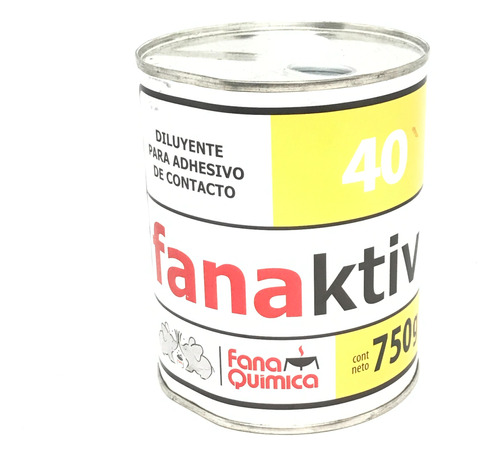 Diluyente Adhesivo De Contacto Fana Ktiv 40 Lata 750gr