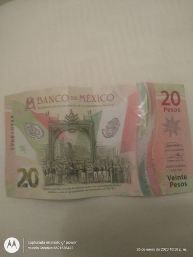 Billete De 20 Pesos Aa Bicentenario Indep. De México 