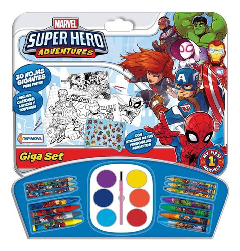 Super Hero Adventures Juego De Arte Y Dibujo Con Stickers