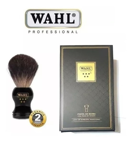 Pincel De Barba Pelos Texugo Wahl Profissional Linha 5 Stars