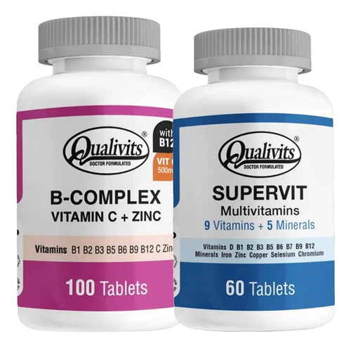 Complejo B Complex + Multivitamínico Super Vit Qualivits