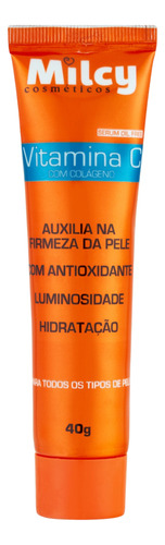 Milcy Facial Vitamina C  E Colageno Bisnaga 40g Hidratação