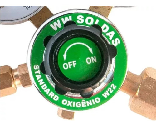 Regulador Para Cilindro De Oxigênio Novo W22 Wwsoldas
