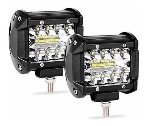 Autosaver88 7d Led Tri-row Light Bar 4  Flood Led Pods Luces