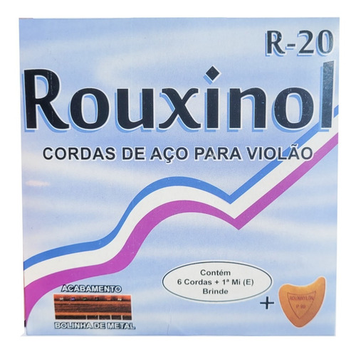 Encordoamento Cordas Violão Rouxinol R20 Aço Bolinha 011/042