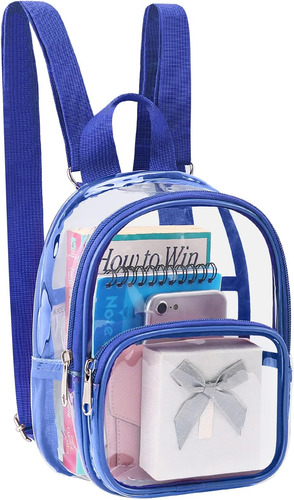 Mossio Clear Mini Bookbag, Mochila De Pvc Con Correa Ajustab