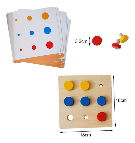 Montessori Juego De Mesa De Madera Multi-colores Ejercicio