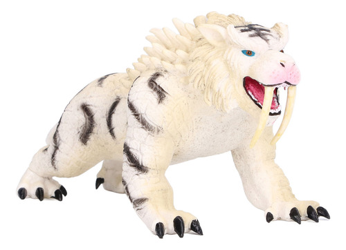 Figura De Tigre Blanco Modelo Animal De Plástico De Simulaci
