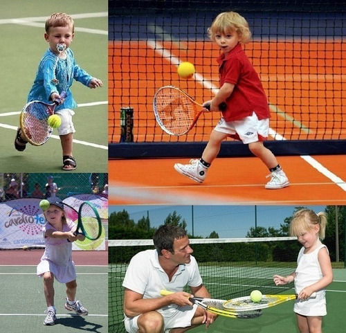 Imagen 3 de 3 de Raqueta De Tenis Niños, Niñas Aluminio 52x23 Cm