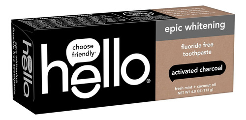 Hello Epic Whitening Fluoride Free Toothpaste 113 Gr