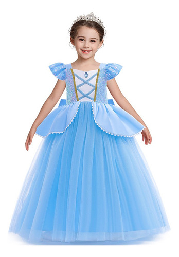 Vestido De Princesa Elegante Y Largo Para Niña