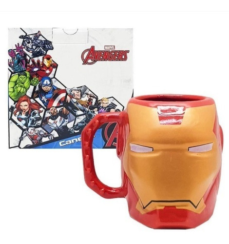 Caneca Marvel Avengers Iron Man 400ml Zona Criativa