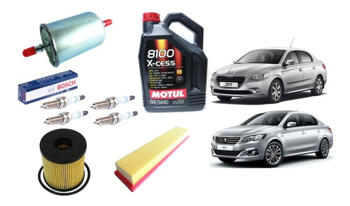 Kit De Afinación Peugeot 301 1.6l 2015 Gas Motul Sintético