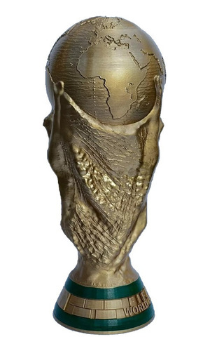 Copa Mundial Tamaño Real Qatar 2022 Argentina Campeón 3d 37c Negro