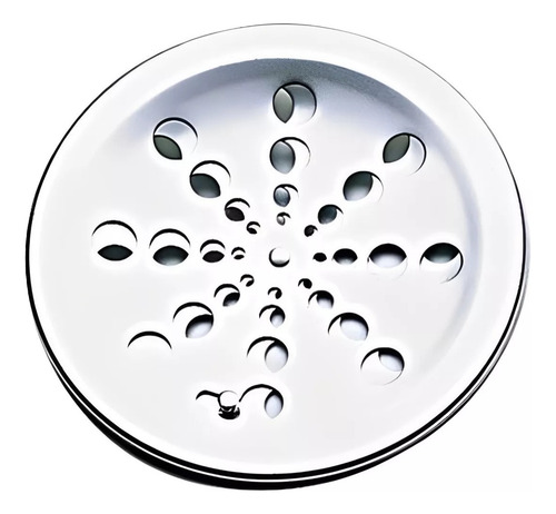 Grelha Drenagem Overtime 10x10cm Inox Abre E Fecha Redondo