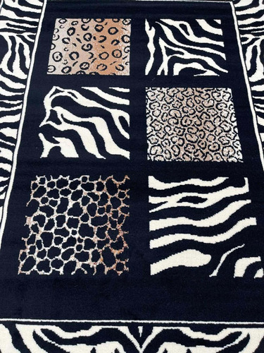 Alfombra Animal Print Cebra Patch 160x220cm Carpetshop