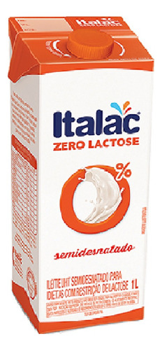 Leite Uht Integral Zero Lactose Italac 1l Com 12 Unidades