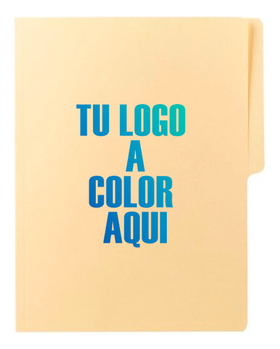 Folder Impreso Logo A Color 100 Piezas Tamaño Carta Con Envi