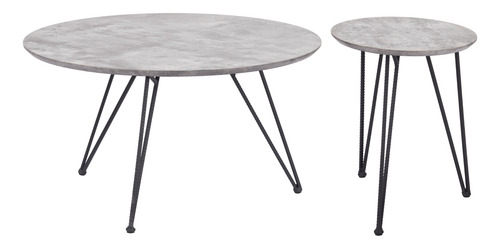 Juego De Mesas Kerris Gris Këssa Muebles
