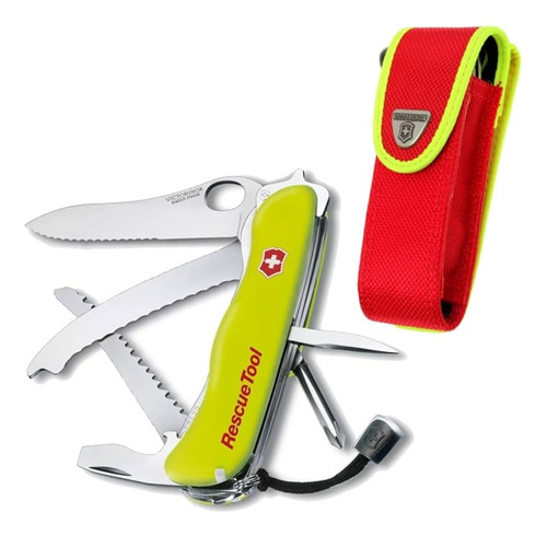 Navaja Rescue Tool Victorinox Amarillo Extracción Vehicular Amarillo