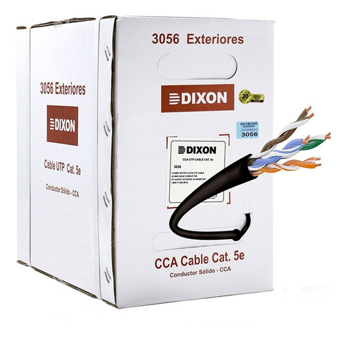 Dixon 3056, Cable Utp Cat.5e 305m Cca Rollo 305m Exterior