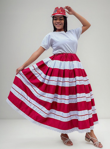 Saia Maria Navalha Umbanda Candomblé Bicolor Com Sianinha