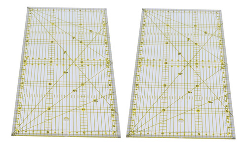 2 Reglas De Acolchado, Acrílicas, Transparentes, De Doble Co