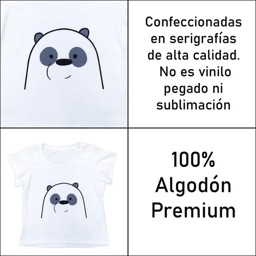 Remera Mujer Animados Peliculas Y Series Escandalosos Panda | MercadoLibre