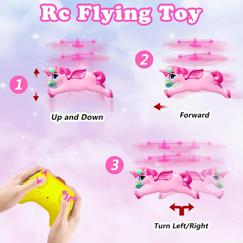 Helicóptero De Unicornio Con Control Remoto, Juguetes De Uni