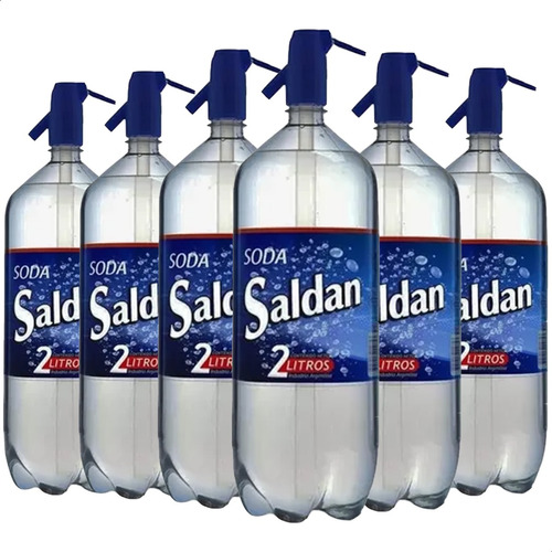 Soda Agua Con Gas Saldan 2l Pack X6